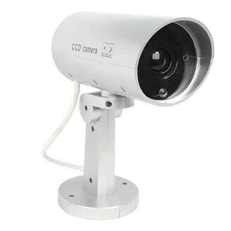 Indoor Or Outdoor Motion Activated Dummy Camera With Flashing Red Led Light