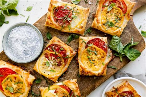 Cheesy Heirloom Tomato Tarts With Puff Pastry Pwwb