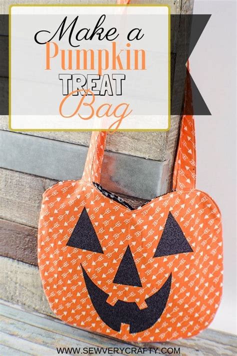 How To Make A Pumpkin Treat Bag Halloween Sewing Projects Halloween