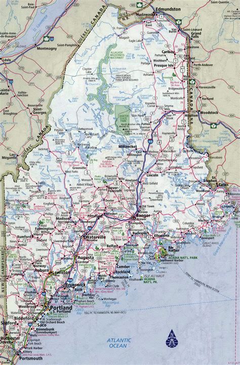 Detailed Maine Map Me Terrain Map ~ Map411