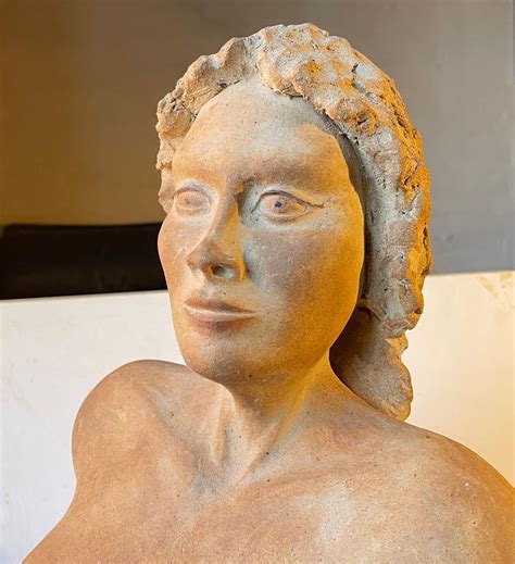 Vintage Italian Terracotta Sculpture Of Voluptuous Nude Female Torso
