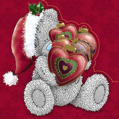 Tatty Teddy With Heart Baubles Me To You Bear Christmas Card X01vf002
