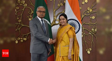 Sushma Swaraj Held Productive Talks With Her Maldivian Counterpart