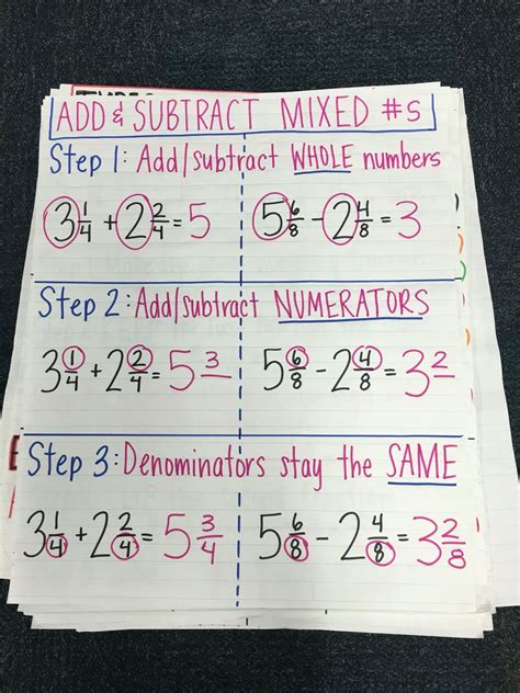 Maybe you would like to learn more about one of these? Add and subtract mixed numbers with like denominators anchor | Fractions worksheets, Mixed ...