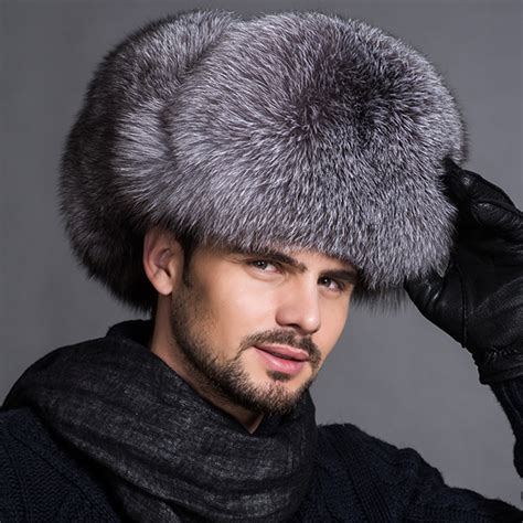 Winter Caps Mens Fur Hats Raccoon Fur Caps Real Sheepskin Leather No