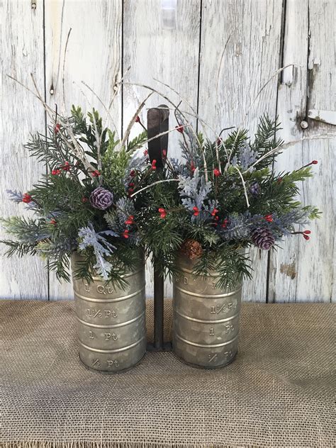 Check spelling or type a new query. A Vintage Looking Tin Double Measuring Cup Christmas ...