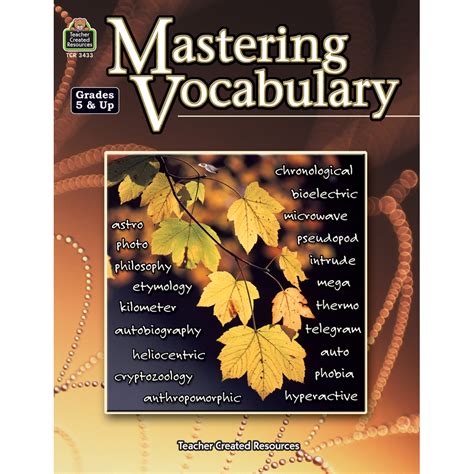 Mastering Vocabulary Tcr3433 Teacher Created Resources