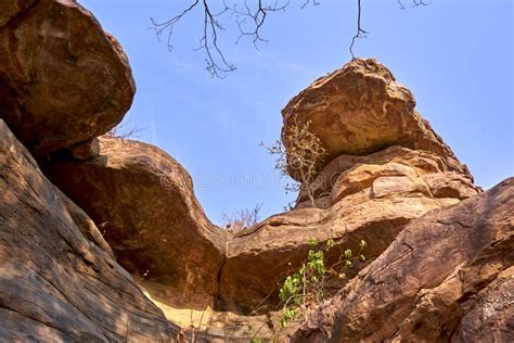 Bhimbetka Rock Shelters Stock Photo Image Of Dotted 245554874