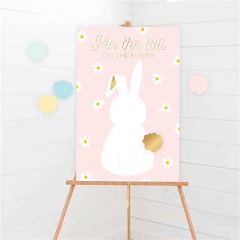 Pin The Tail On The Bunny Game Printable Pin The Tail 1st Etsy Canada