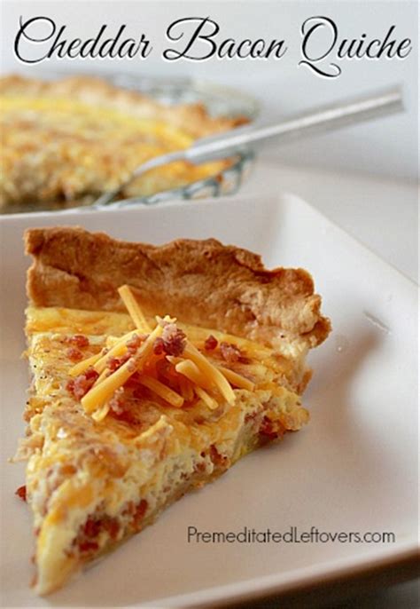 Cheddar Bacon Quiche Recipe Chefthisup