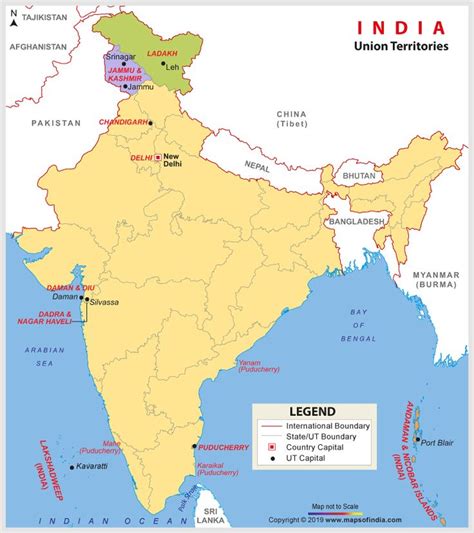Find List And Detail Information About Union Territories Of India Map
