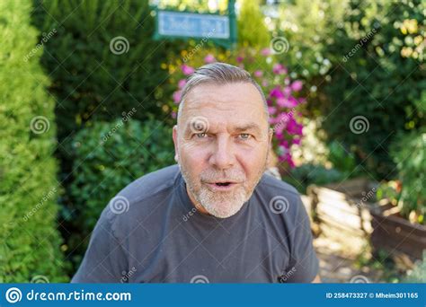 Middle Aged Man Speaking Staring Intently Into The Camera Stock Image Image Of Confident