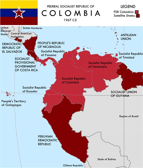 The Federal Socialist Republic Of Colombia And Its Satellite States In