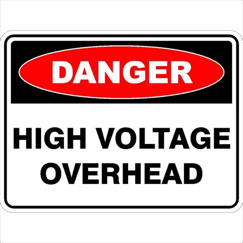 High Voltage Overhead Discount Safety Signs New Zealand