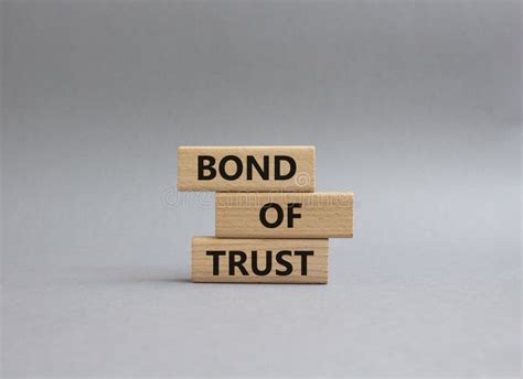 Bond Of Trust Symbol Wooden Blocks With Words Bond Of Trust Beautiful