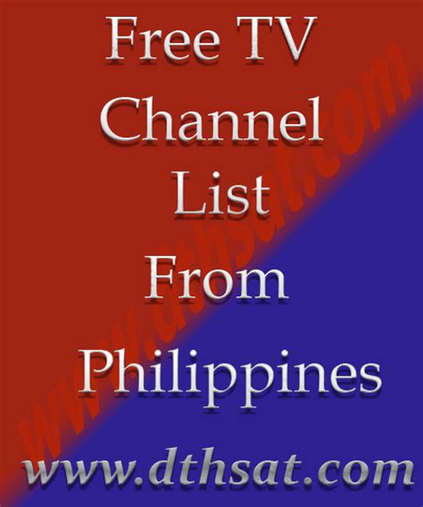 Free Tv From Philippines Channel List 2024 Frequency