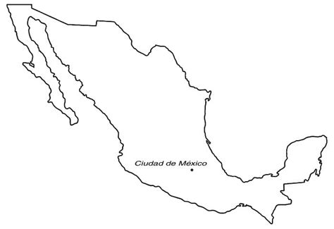 Dibujos de Mapa de México 12 para Colorear para Colorear Pintar e