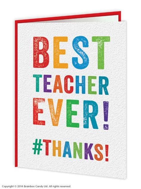 Best Teacher Ever Card Teacher Cards Best Teacher Ever Teachers Day