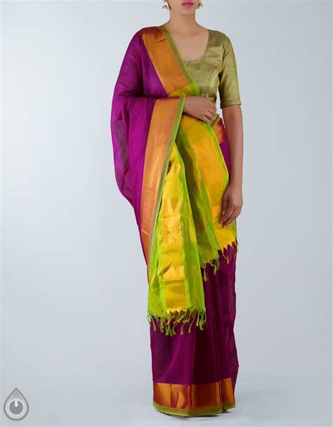 Zari Border Bridal Wear Uppada Silk Sarees From Andhra Pradesh Unnatisilks