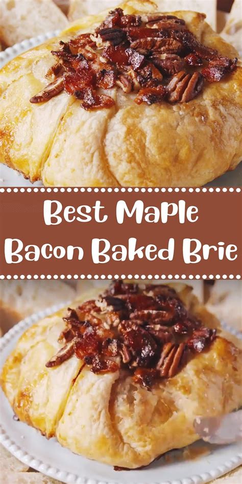 Transfer the rolled dough to a baking sheet covered with parchment paper. Best Maple Bacon Baked Brie - Kwici
