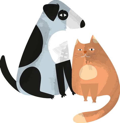 Dog And Cat Clipart Set Animal Png Clip Art Library