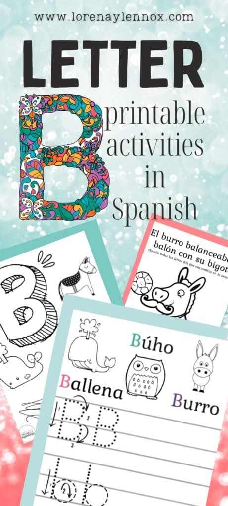 Practice The Letter B In Spanish With These Free Worksheets Bilingual
