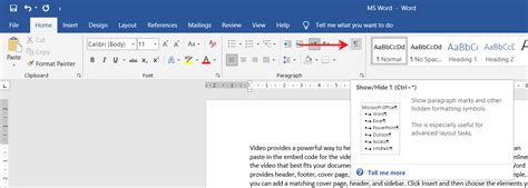 How To Show Formatting Marks In Ms Word Officebeginner