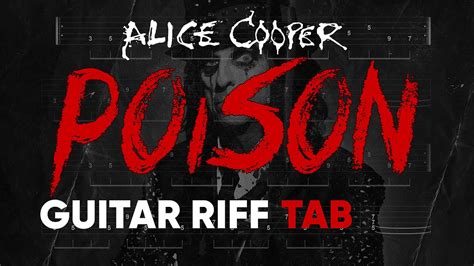 Alice Cooper Poison Guitar Riff Tab Lesson Tutorial Youtube