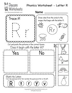 preschool phonics worksheets