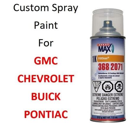 Custom Automotive Touch Up Spray Paint For Chevy Gmc Pontiac Buick