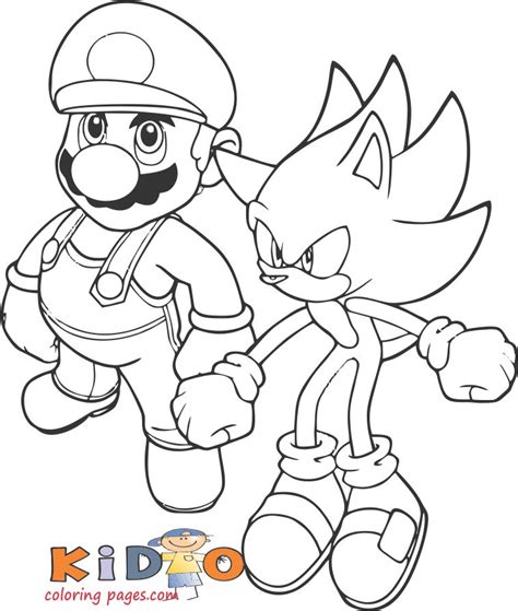 48 Mario Sonic Coloring Pages Printable Kids Coloring