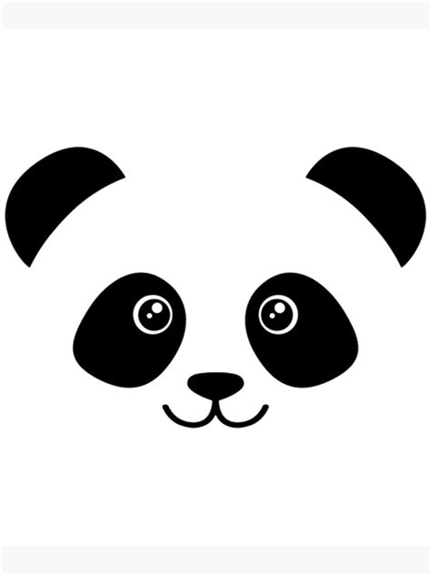 Cute Panda Face Print Art Print For Sale By Ericsj11 Redbubble