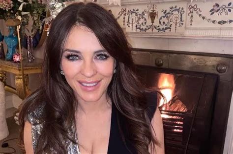 Liz Hurley Flaunts Cleavage With Plunging Dress In Sultry Selfie By