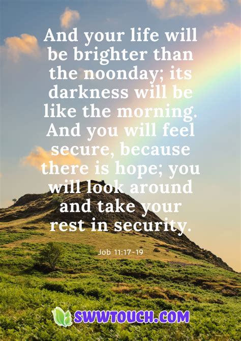 And Your Life Will Be Brighter Than The Noonday Its Darkness Will Be