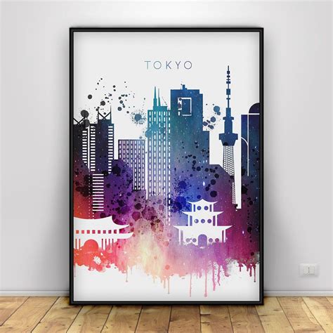 Cartel De Tokio Tokyo Print Tokyo Skyline Art Wall Art Etsy Espa A