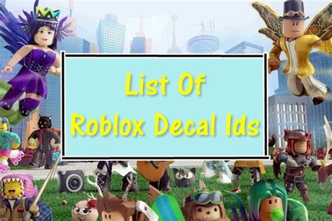 Roblox Decal Ids List November 2022 Image Ids For Roblox 2022