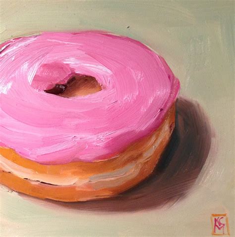 Kelley Macdonalds Paintings In The Pink 6x6 Inch Oil Painting Of A