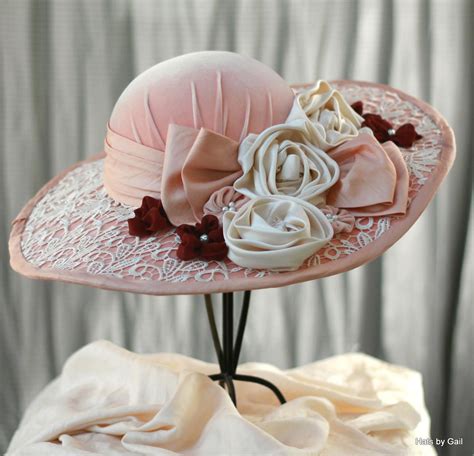 Hand Crafted Vintage 1900s Edwardian Victorian Hat Wide Brim Velvet