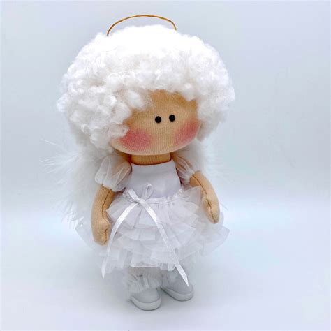 Angel Doll Handmade Textile Art Doll Winter Angel Doll Present Etsy