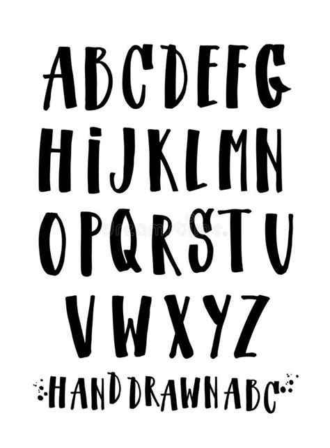 Vector Alphabet Hand Drawn Letters Letters Of The Alphabet Written