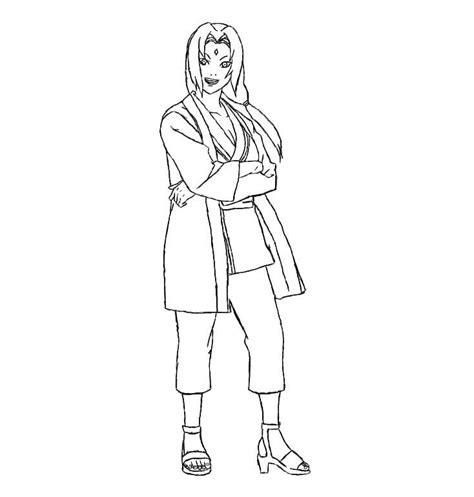 Sexy Tsunade Coloring Page Anime Coloring Pages