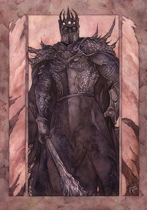 And Morgoth Came Watercolour 2012 Morgoth Tolkien Middle Earth