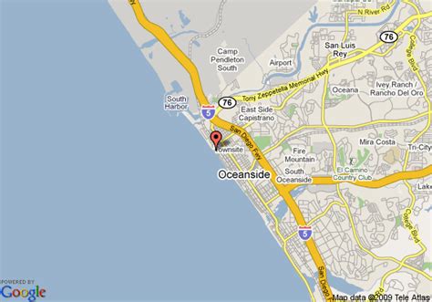 Map Of Southern California Beach Club Condos Oceanside