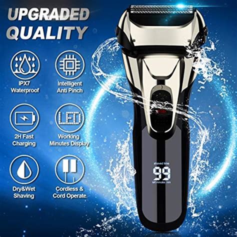 Electric Razor Electric Shavers For Men Dry Wet Waterproof Mens Foil Shaver Portable Facial