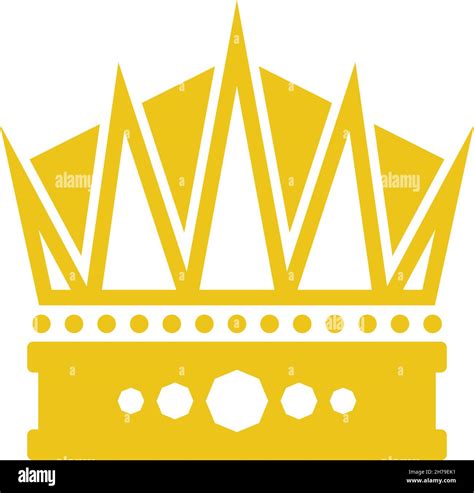 Icono De Corona Dorada Cartel Royal Símbolo De Rey O Reina Imagen