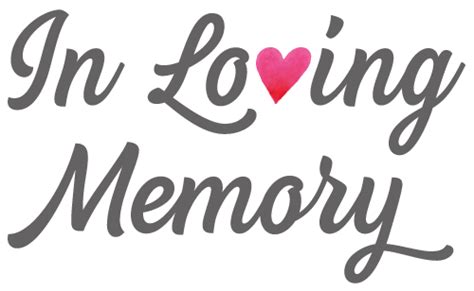 In Loving Memory Png Transparent Images Free