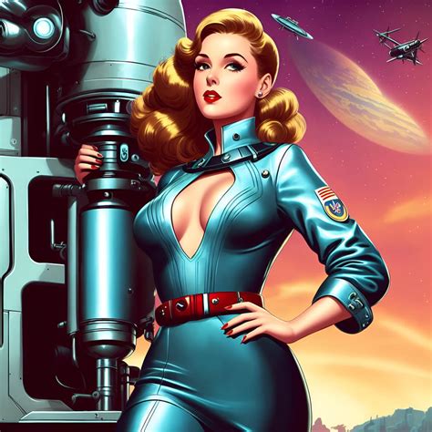 Default Beautifull Girl Retro Pinup Style Sci Fi P By Thekobs On Deviantart