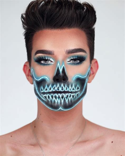 You’ll Drop Your Pink Drink On The Floor When You See James Charles’s Neon Skeleton Look Makeup