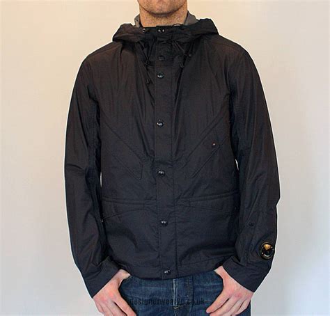 Cp Company Navy Lightweight Hooded Goggle Jacket Jackets From