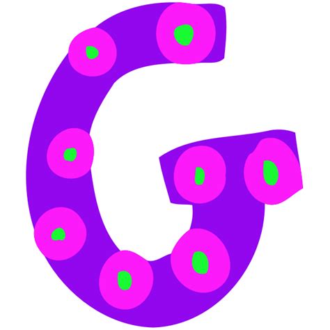 Colourful Alphabet G Free Svg
